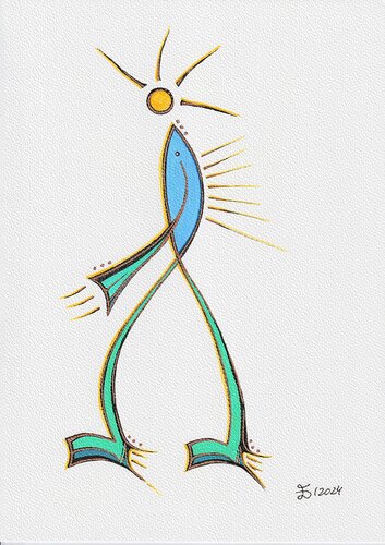 Walking Sun by Ewa Dura, 소묘 for Sale on Singulart