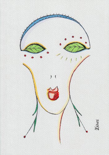 The greenleaf-eyed di Ewa Dura, Disegno in vendita su Singulart