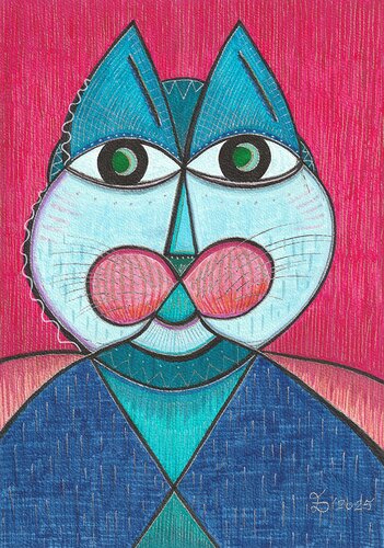 Catman von Ewa Dura, Malerei kaufen auf Singulart