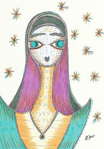 The Mermaid Princess. di Ewa Dura, Disegno in vendita su Singulart