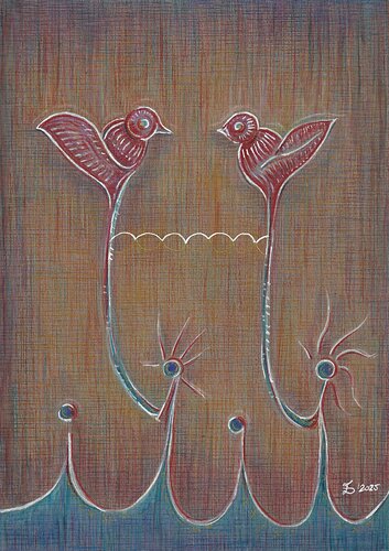The Birds - The Hearts von Ewa Dura, Zeichnungen kaufen auf Singulart
