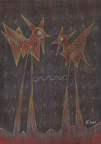 The Birds - The Stars von Ewa Dura, Zeichnungen kaufen auf Singulart