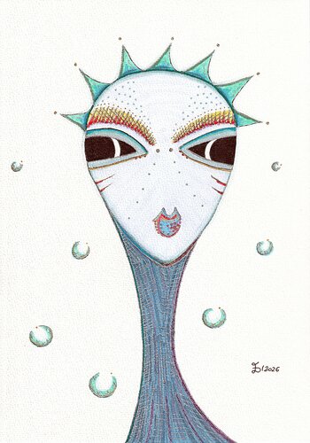 The Water Princess van Ewa Dura, Tekening te koop op Singulart