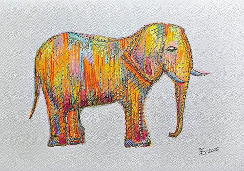 Elephanto. Fantastic creatures series. de Ewa Dura, Dibujo a la venta en Singulart