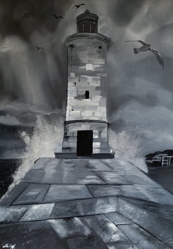 Il faro van Melissa Gazzola, Schilderij te koop op Singulart