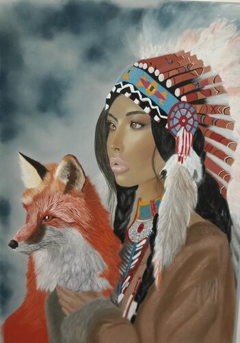 The fox van Melissa Gazzola, Werk op papier te koop op Singulart