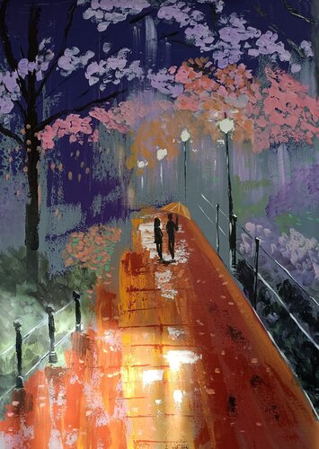 La via dei ricordi by Melissa Gazzola, Painting for Sale on Singulart