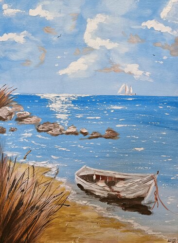 Il mare calmo van Melissa Gazzola, Schilderij te koop op Singulart