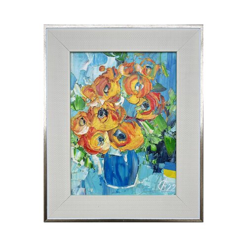 Vase in orange by Svitlana Andriichenko, Painting for Sale on Singulart