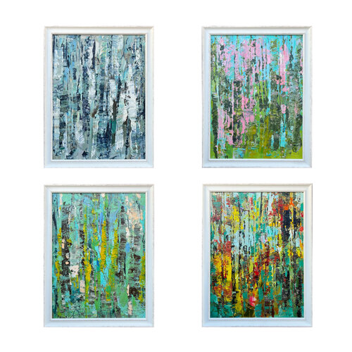 Collection of seasons (4 oil paintings "Winter", "Spring", "Summer", "Autumn") von Svitlana Andriichenko, Malerei kaufen auf Singulart