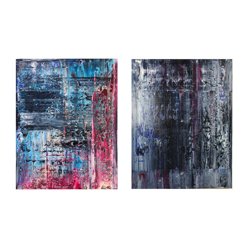 Collection of  2 oil paintings ("Mariupol.A85", "Otherworldly.A7") di Svitlana Andriichenko, Pittura in vendita su Singulart
