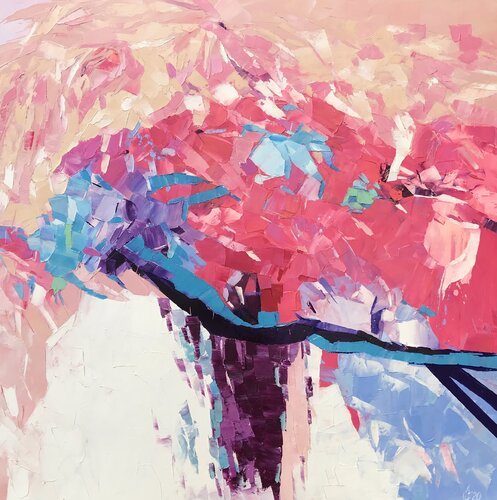 Road to pink mountains von Svitlana Andriichenko, Malerei kaufen auf Singulart