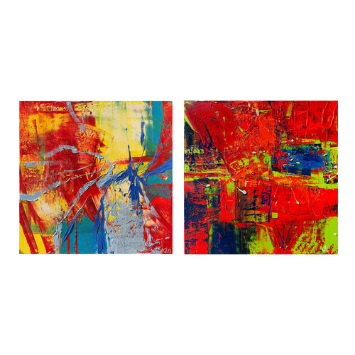 Collection of  2 oil paintings ("Flirting.A91", "India.A76") di Svitlana Andriichenko, Pittura in vendita su Singulart