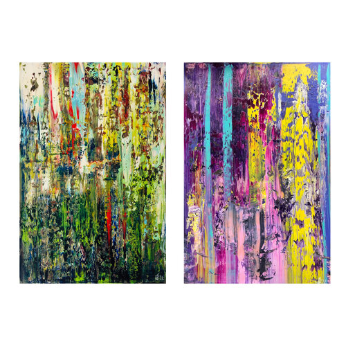 Collection of  2 oil paintings ("Update.A80", "At the ball.A73") di Svitlana Andriichenko, Pittura in vendita su Singulart
