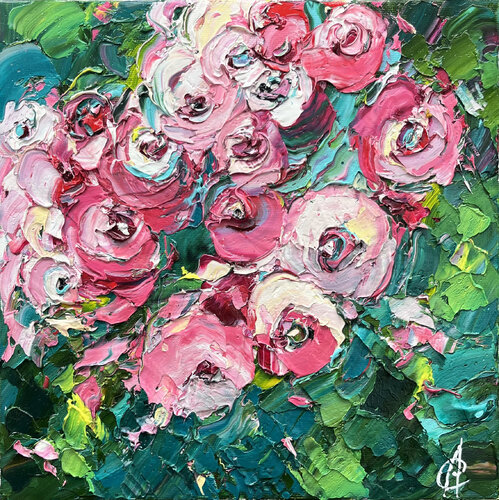 Scarlet accent van Svitlana Andriichenko, Schilderij te koop op Singulart