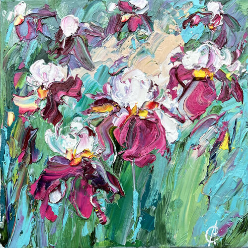 Whisper of irises van Svitlana Andriichenko, Schilderij te koop op Singulart