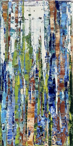 Summer forest at dawn van Svitlana Andriichenko, Schilderij te koop op Singulart