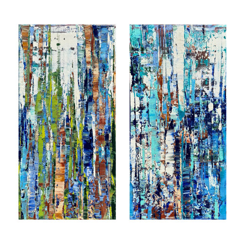 Forest. Diptych von Svitlana Andriichenko, Malerei kaufen auf Singulart