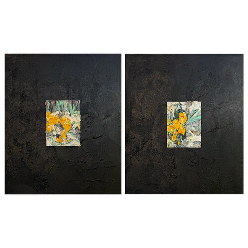 Light sprouting from darkness. Diptych von Svitlana Andriichenko, Malerei kaufen auf Singulart