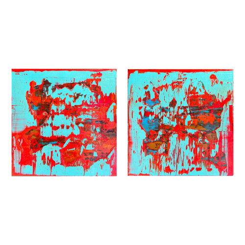 Diptych ("Face of a deity", "Deity split") von Svitlana Andriichenko, Malerei kaufen auf Singulart