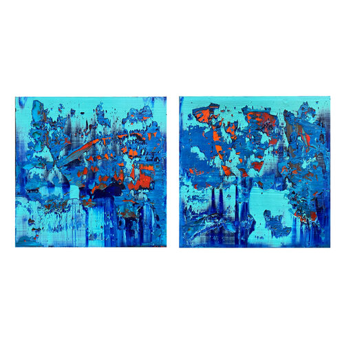 Diptych ("Ice storm", "Dance of fire and ice") von Svitlana Andriichenko, Malerei kaufen auf Singulart