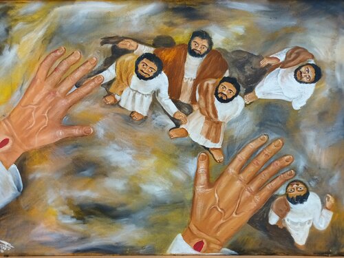 Christi Himmelfahrt van Iris Hillmeister-Becker, Schilderij te koop op Singulart