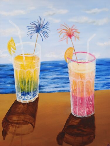 Cocktail by Iris Hillmeister-Becker, Painting for Sale on Singulart