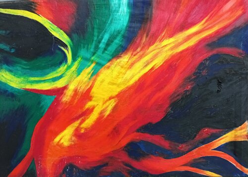 Bunte Wege van Iris Hillmeister-Becker, Schilderij te koop op Singulart