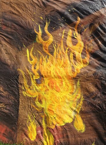 Feuer und Flamme 2 van Iris Hillmeister-Becker, Schilderij te koop op Singulart