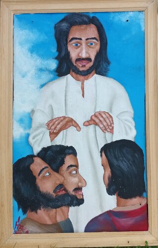 Jesus segnet de Iris Hillmeister-Becker, Pintura a la venta en Singulart