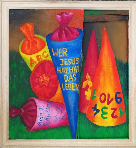 Mein erster Schultag? van Iris Hillmeister-Becker, Schilderij te koop op Singulart