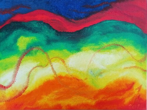 Hinter dem Horizont di Iris Hillmeister-Becker, Pittura in vendita su Singulart