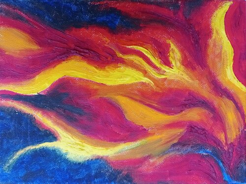 Feurig van Iris Hillmeister-Becker, Schilderij te koop op Singulart