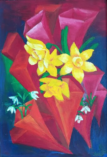 Narzissen by Iris Hillmeister-Becker, Painting for Sale on Singulart