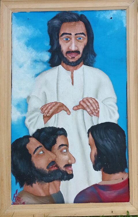 Jesus segnet Iris Hillmeister-Becker