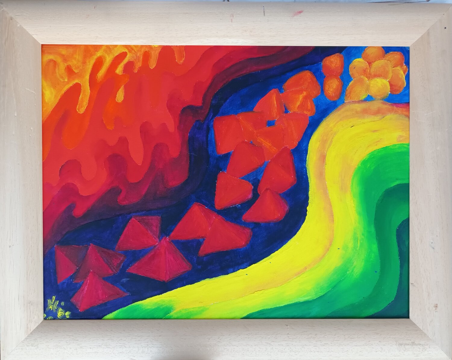 Glühende Lavasteine Iris Hillmeister-Becker Origineel schilderij te koop