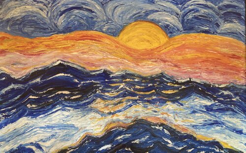 Sonnenuntergang di Maria Köppl, Pittura in vendita su Singulart