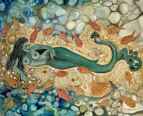 Mermaid di Maria Köppl, Pittura in vendita su Singulart