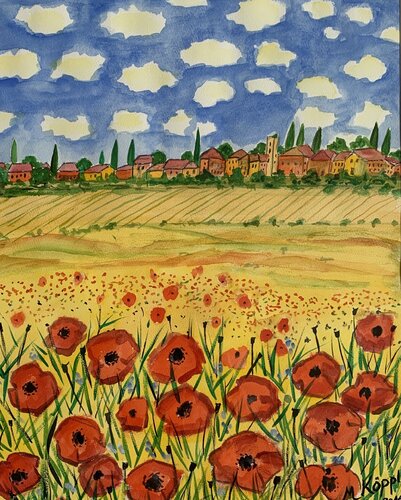 Amapolas von Maria Köppl, Malerei kaufen auf Singulart