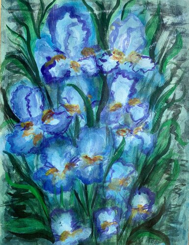 Wasserlilien di Maria Köppl, Pittura in vendita su Singulart