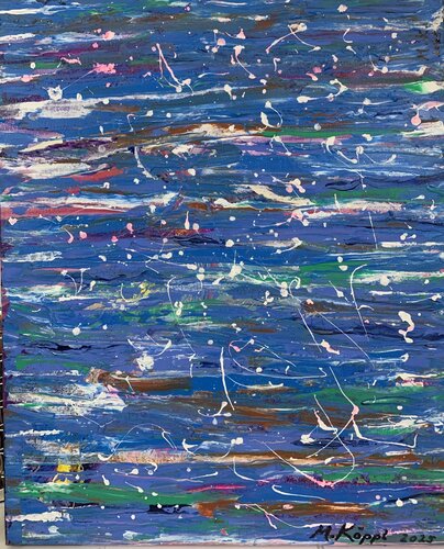 Into the blue van Maria Köppl, Schilderij te koop op Singulart