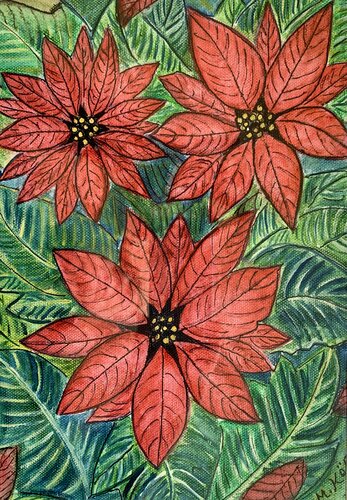 Weihnachtsstern di Maria Köppl, Opera su carta in vendita su Singulart