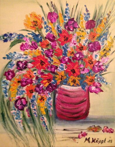 Blumenstrauß par Maria Köppl, Peinture en vente sur Singulart