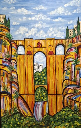 RONDA, PUENTE NUEVA by Maria Köppl, Painting for Sale on Singulart