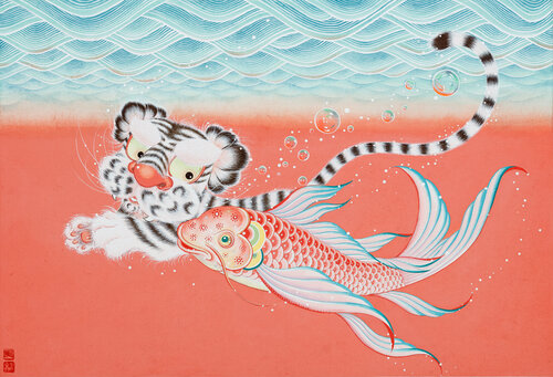 Together van SEUNGYEON KIM, Schilderij te koop op Singulart