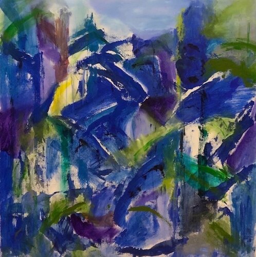 Blue Mountain van Sung Gross, Schilderij te koop op Singulart