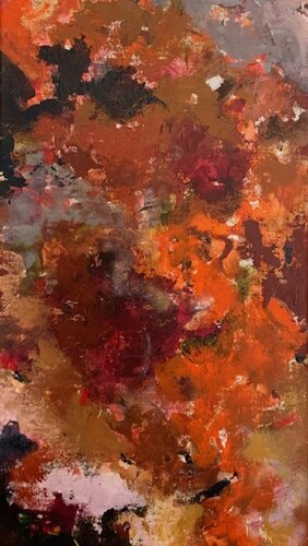 Orange and Brown van Sung Gross, Schilderij te koop op Singulart