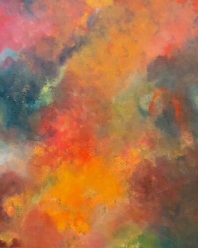 Orange Field van Sung Gross, Schilderij te koop op Singulart