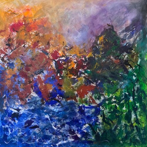 Blue & Orange van Sung Gross, Schilderij te koop op Singulart