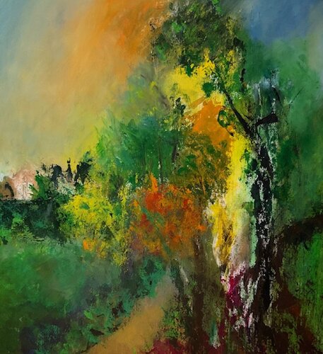 Around the Corner van Sung Gross, Schilderij te koop op Singulart